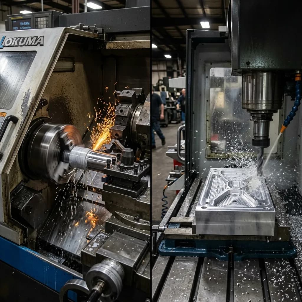 CNC turning vs milling: різниця і коли що вибирати